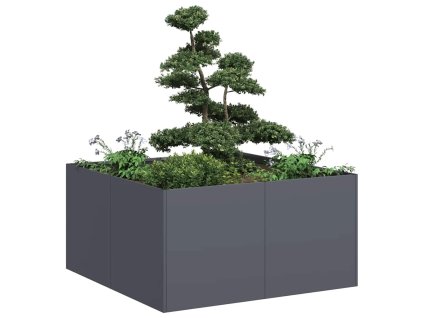 vidaXL Truhlík antracitový 80x80x40 cm ocel válcovaná za studena