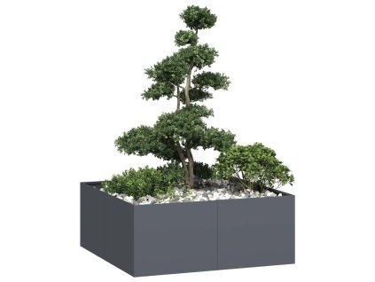 vidaXL Truhlík antracitový 100x100x40 cm ocel