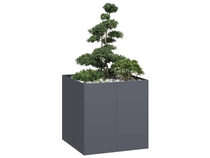 vidaXL Truhlík antracitový 80x80x80 cm ocel