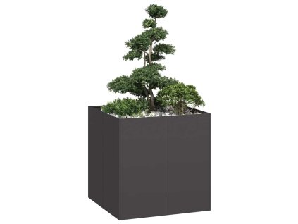 vidaXL Truhlík černý 80x80x80 cm ocel