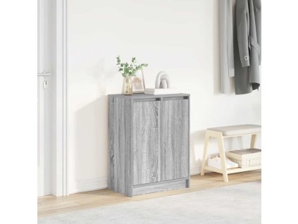 vidaXL Botník šedý sonoma 57x34x76 cm kompozitní dřevo