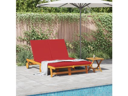 vidaXL Slunečník 2-osoba Hnědá 63 x 199 x 85 cm Masivní akátové dřevo