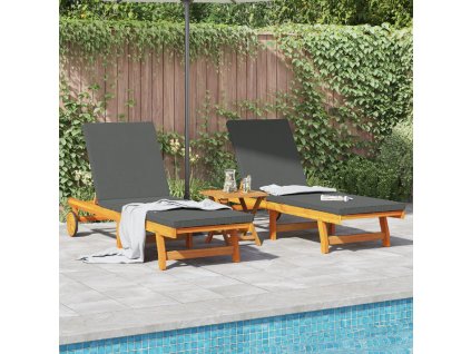 vidaXL Slunečník 2-osoba 2 pcs Hnědá Masivní akátové dřevo