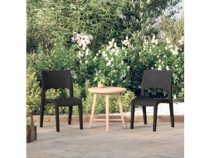 vidaXL Zahradní židle 2 ks polypropylen antracitové