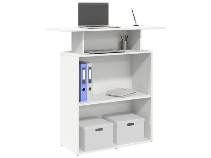 vidaXL Recepční stůl bílý 100 x 40 x 104 cm, z umělého dřeva