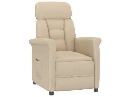 vidaXL křeslo Krémová 96,5 x 70,5 x 95 cm Mikrovlákno