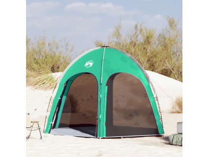 vidaXL Bazénový stan se střechou Mořská zelená 366 x 305 x 231 cm