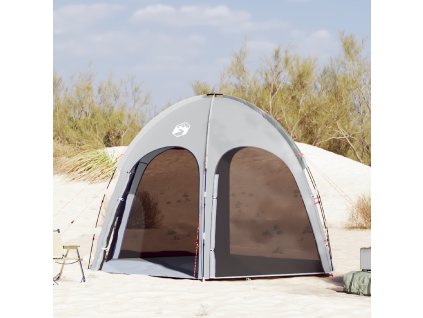 vidaXL Bazénový stan se střechou Šedá 366 x 305 x 231 cm Polyester