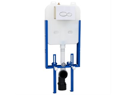 vidaXL Rám cisterny s úložištěm Bílá 50 x 8 x 131 cm Ocel