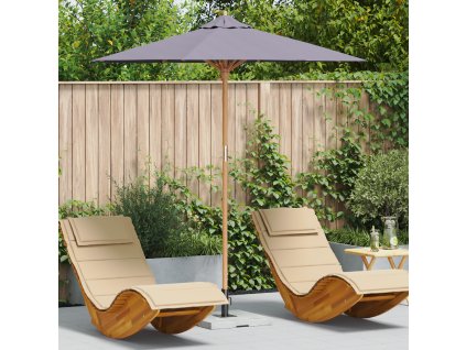 vidaXL Zahradní slunečník Tmavě šedá Ø 270 x 260 cm bambus