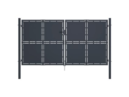 vidaXL Zahradní brána ocelová 300 x 200 cm antracitová