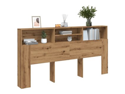 vidaXL Čelo postele s úložným prostorem dub artisan 200x19x103,5 cm