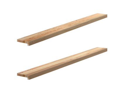 vidaXL Okenní parapety 2 ks neošetřené 160x15x2cm masivní dubové dřevo