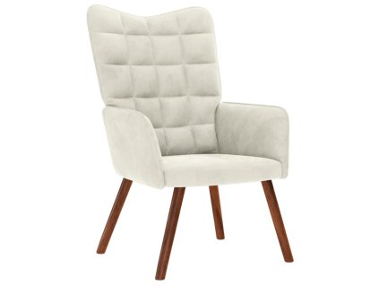 vidaXL Relaxační křeslo krémově samet