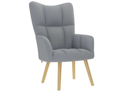 vidaXL Relaxační židle světle šedá textil