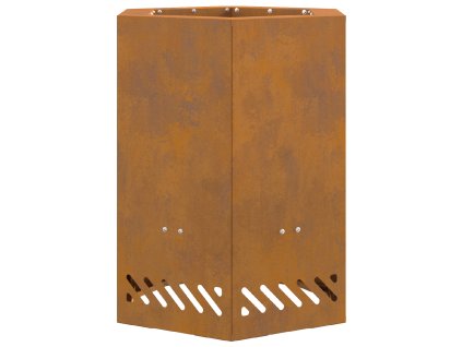 vidaXL Fire Pit Brown 38 x 38 x 51 cm Weathering steel
