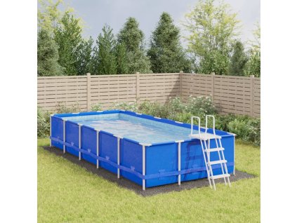 vidaXL Podložka pod bazén světle šedá 820x420 cm polyester geotextilie