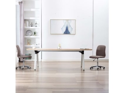 vidaXL Jídelní židle 2 ks taupe textil