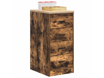 vidaXL Garážová skříň Kouřový dub 40x51x85 cm Borovicový masiv