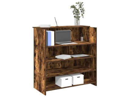 vidaXL Recepční stůl kouřový dub 100x50x103,5 cm kompozitní dřevo