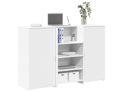 vidaXL Recepční stůl bílý 155x50x103,5 cm kompozitní dřevo