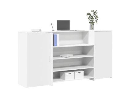 vidaXL Recepční stůl bílý 200 x 50 x 103,5 cm, z umělého dřeva