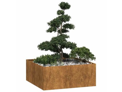 vidaXL Truhlík rezavá 100x100x40 cm povětrnostně odolná ocel