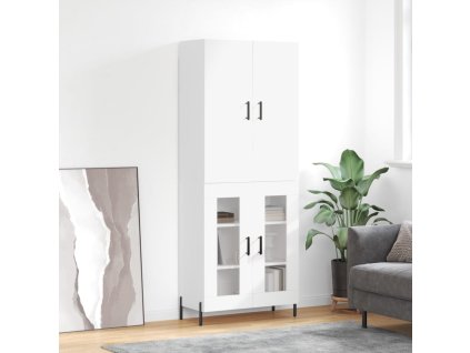 vidaXL Skříň highboard bílá 69,5 x 34 x 180 cm kompozitní dřevo