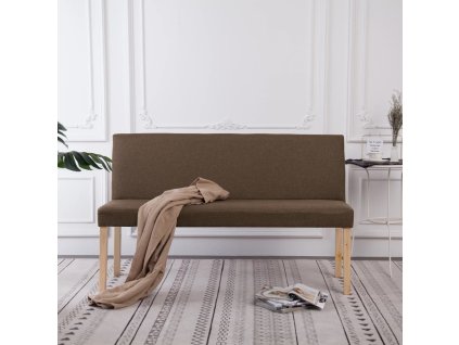 vidaXL Lavice 139,5 cm hnědá polyester