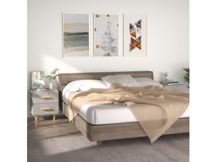 vidaXL Noční stolky 2 ks betonově šedé 40 x 35 x 47,5 cm