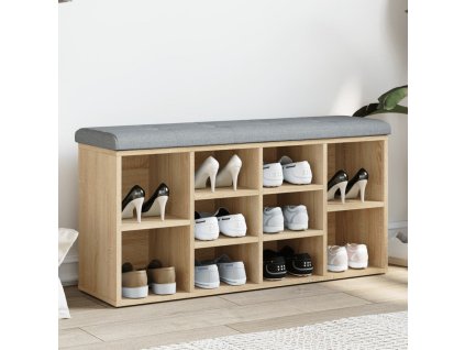 vidaXL Lavice s botníkem dub sonoma 102 x 32 x 50 cm kompozitní dřevo