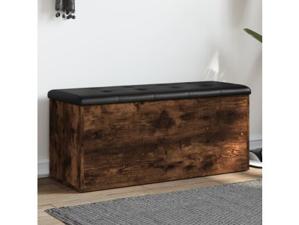 vidaXL Úložná lavice kouřový dub 102 x 42 x 45 cm kompozitní dřevo
