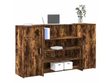 vidaXL Recepční stůl kouřový dub 180x50x103,5 cm kompozitní dřevo