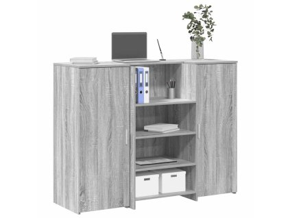 vidaXL Recepční stůl hnědý dub 135x50x103,5 cm kompozitní dřevo