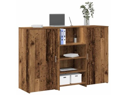 vidaXL Recepční stůl starého dřeva 155x50x103,5 cm kompozitní dřevo