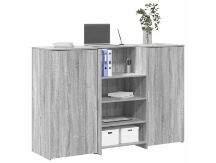 vidaXL Recepční stůl hnědý dub 155x50x103,5 cm kompozitní dřevo