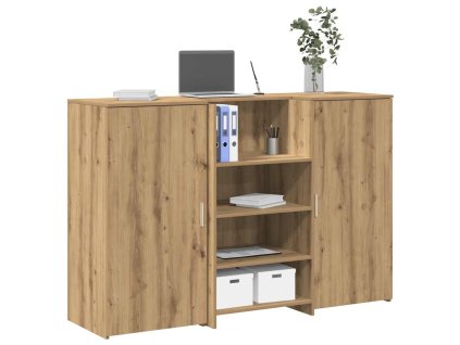 vidaXL Recepční stůl dub artisan 155x50x103,5 cm kompozitní dřevo