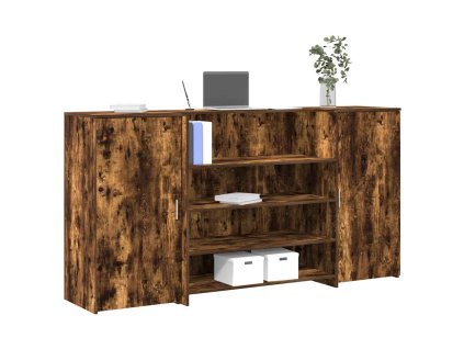 vidaXL Recepční stůl kouřový dub 200x50x103,5 cm kompozitní dřevo