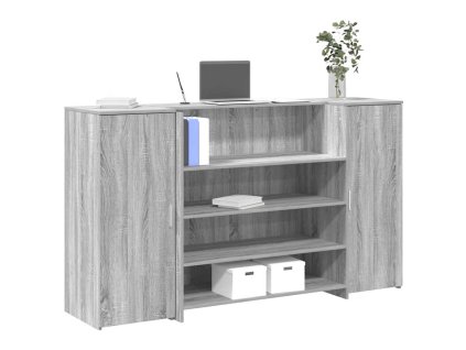 vidaXL Recepční stůl šedý sonoma 180x50x103,5 cm kompozitní dřevo