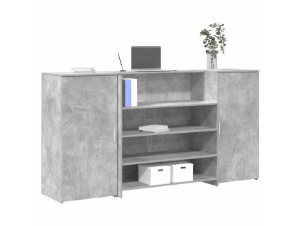 vidaXL Recepční stůl betonově šedý 200x50x103,5 cm kompozitní dřevo