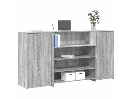 vidaXL Recepční stůl hnědý dub 200x50x103,5 cm kompozitní dřevo
