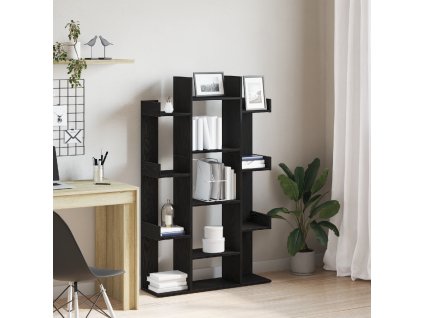 vidaXL knihovna Černý dub 86 x 25.5 x 140 cm kompozitní dřevo