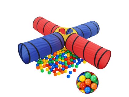 vidaXL Dětský tunel na hraní s 250 míčky vícebarevný