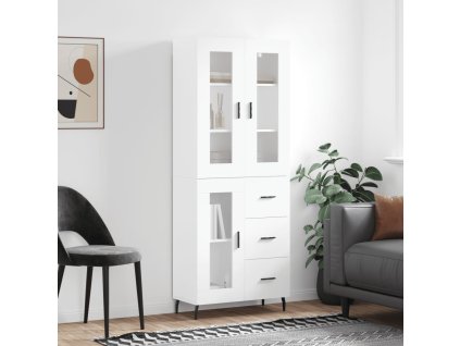 vidaXL Skříň highboard bílá 69,5 x 34 x 180 cm kompozitní dřevo