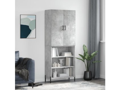 vidaXL Skříň highboard betonově šedá 69,5x34x180 cm kompozitní dřevo