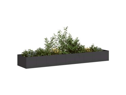vidaXL Truhlík černý 360x80x40 cm ocel