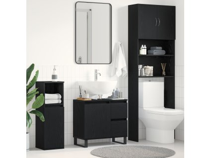 vidaXL Umyvadlový skříň Černý dub 65 x 33 x 60 cm Kompozitní dřevo