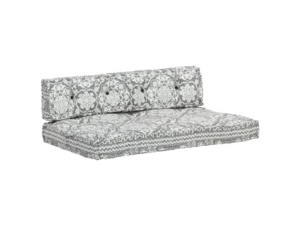 vidaXL Poduška na pohovku z palet světle šedá textil patchwork