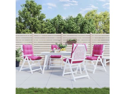 vidaXL Podušky na židli s nízkým opěradlem 4 ks růžové oxfordská látka