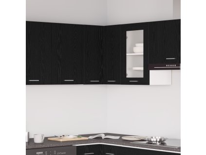 vidaXL Závěsná rohová skříň Černý dub 57 x 57 x 60 cm Kompozitní dřevo